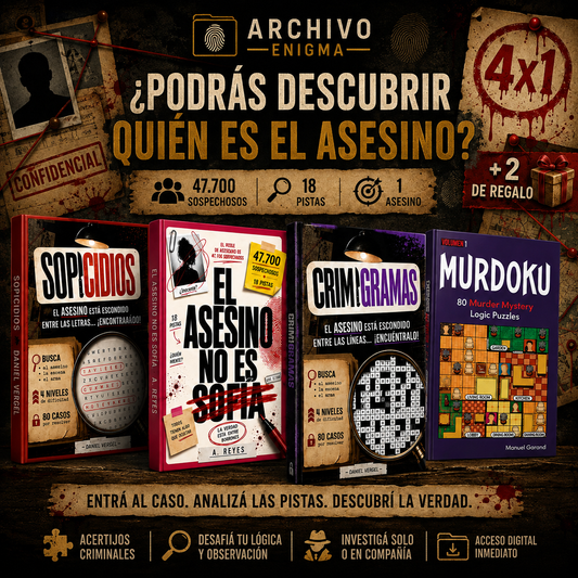 4X1 | El Asesino no es Sofía: El Enigma de los 47.700 Sospechosos + 3 Libros de Regalo